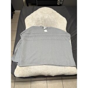 New‎ Lauren Conrad Women's Blue Poncho One Size Knit NWT